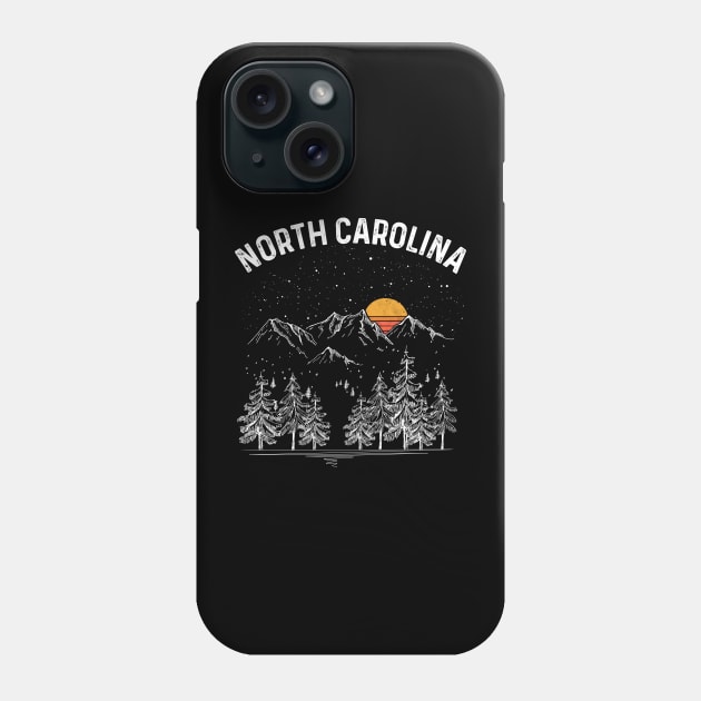 Vintage Retro North Carolina State Phone Case by DanYoungOfficial