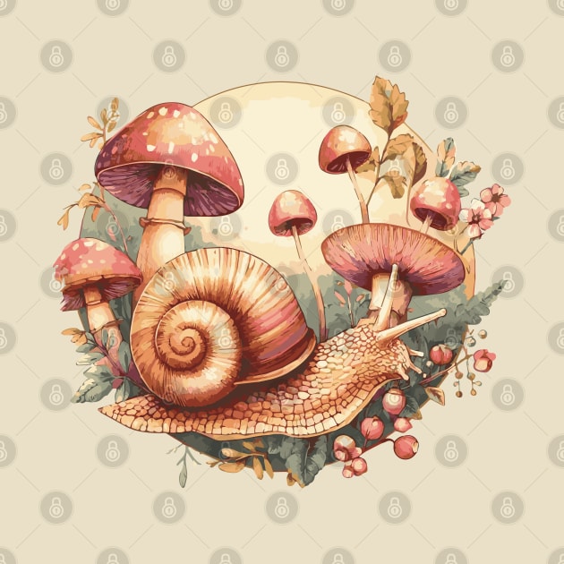 Cottagecore Vibes Snail by Heartsake