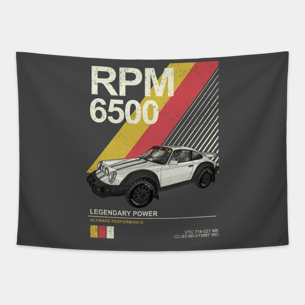 Porsche 911 Carrera Safari Rally Tapestry by Guyvit