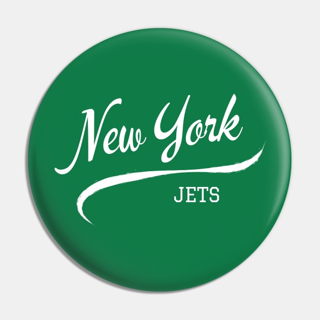 Jets Retro Pin by CityTeeDesigns