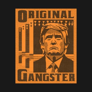 President Trump Original Gangster Jail Time Jump Suit Orange Halftone Gradient T-Shirt