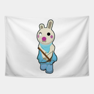 Piggy Doggy Tapestries Teepublic - bunny head roblox doggy bunny head roblox piggy roblox