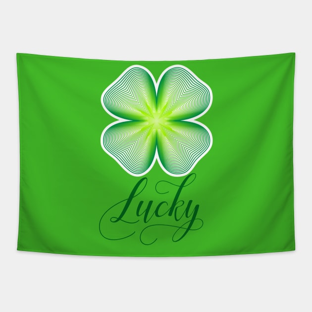 Lucky clover. St Patricks Day shamrock vector illustration. Four