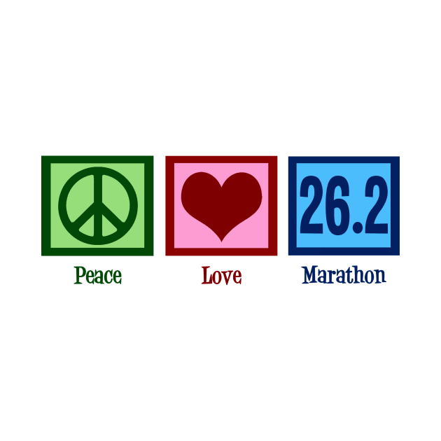 Peace Love Marathon Runner by epiclovedesigns