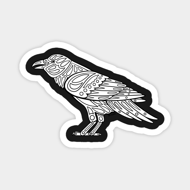 Native inspired Raven Magnet by DahlisCrafter