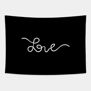 Love Handwritten Lineart Tapestry