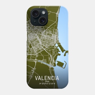 Valencia City Map Phone Case