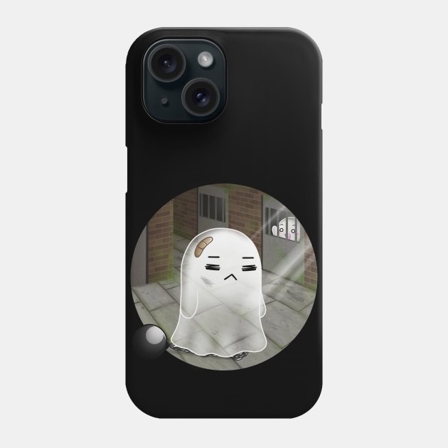 Kawaii Ghosts - A poor ghost go inside the prision Phone Case by Chiisa