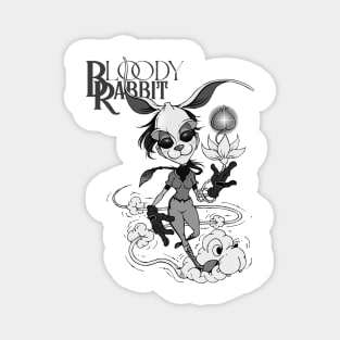 SKATING BLOODY RABBIT 01 Magnet