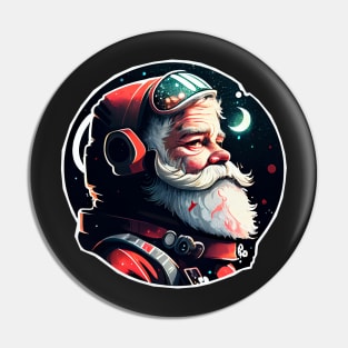 Astronaut Santa Sticker Pin