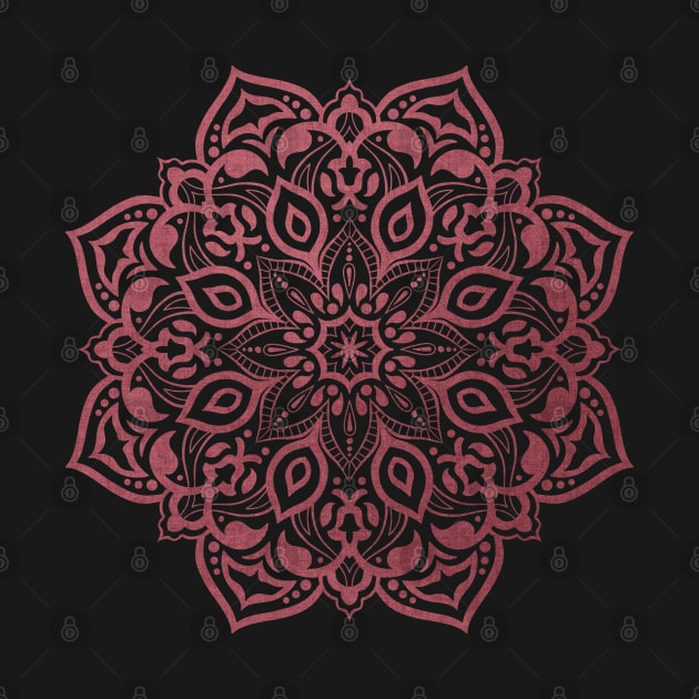 Elegant rose pink mandala - tone on tone by misentangled