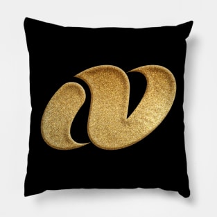 Nagasaki Prefecture Symbol in Gold Faux Pillow