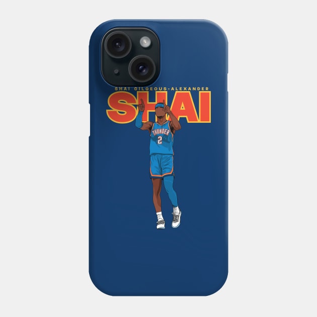 Shai Gilgeous-Alexander Phone Case by origin illustrations