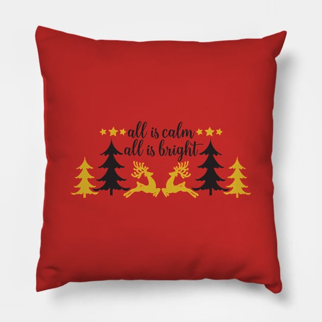 Christmas Happiest Event Pillow by designdaking