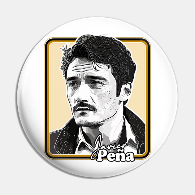 Javier Peña --- Narcos ---- Retro Fan Artwork Pin by DankFutura