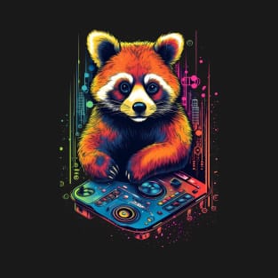 Cosmic Red Panda Mixmaster: DJ of Celestial Beats T-Shirt