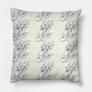 Hands and Note Pillow