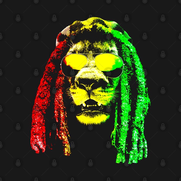 Reggae Rasta Lion by robotface