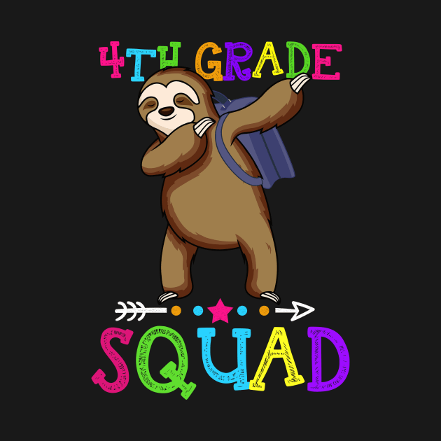 Sloth Team 4th Grade Squad Teacher Back To School by kateeleone97023