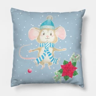 Holiday Christmas Mouse Pillow