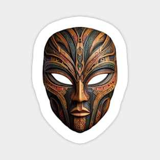 ethnic wooden mask Magnet