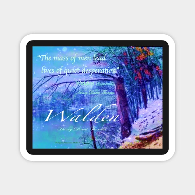 Thoreau Walden Pond Magnet by KayeDreamsART