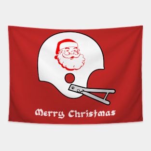 Santa Claus Retro Football helmet Tapestry