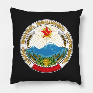 The coat of arms of Soviet Armenia Pillow