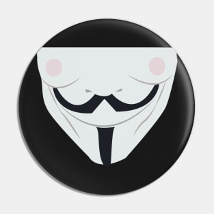 Guy Fawkes Face Mask. V for Vendetta. Anonymous Pin