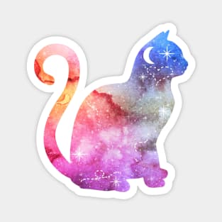 Colorful Galaxy Cat Magnet