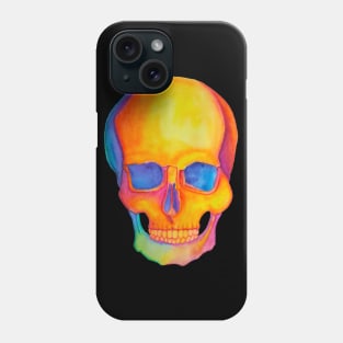 Watercolor skull Phone Case