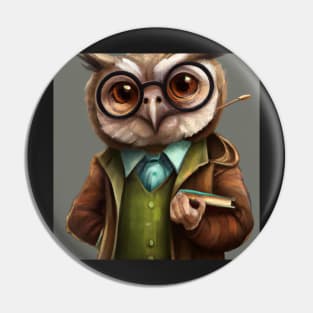 Studious Owl II Pin