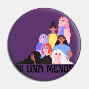 Ni una menos mujeres contenta Pin