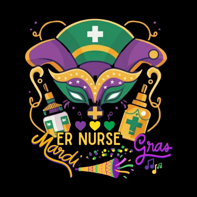 RN Mardi Gras Nurse Crew Family Group funny Nursing by Figurely creative