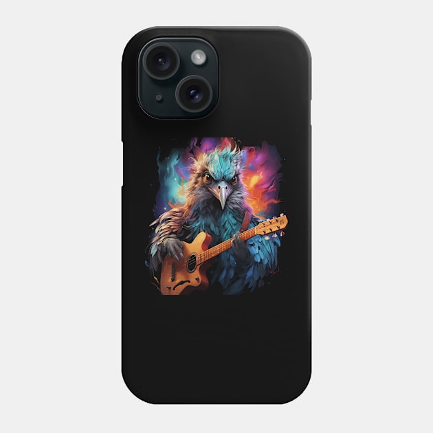 Emu Playing Guitar Phone Case by JH Mart