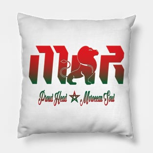 Proud Morocco Flag Gift Moroccan Lovers For Men's Women's Pillow