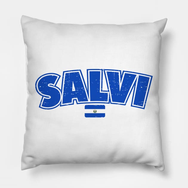 Salvi - Salvadorian Pride - grunge design Pillow by verde