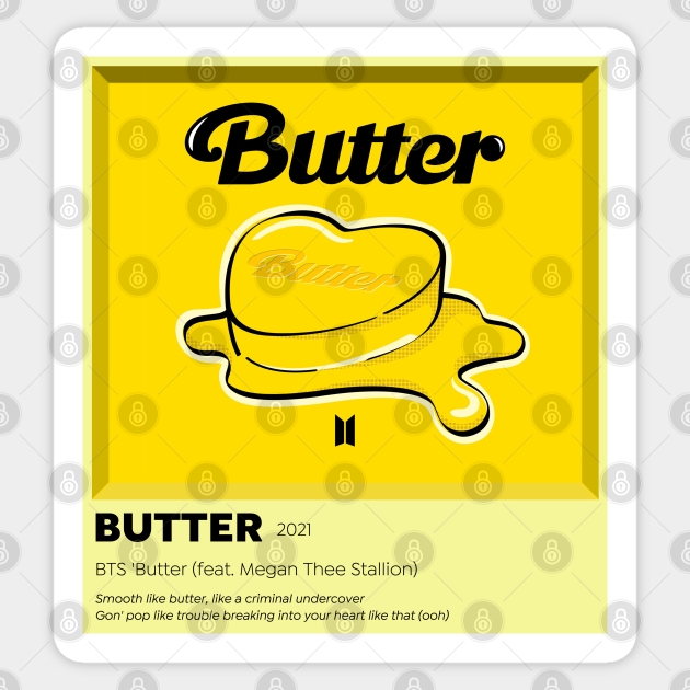bts butter yellow bts sticker teepublic