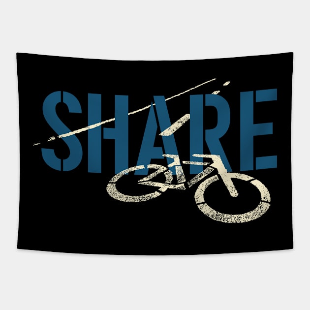 Share The Road by © Buck Tee Originals Tapestry by Buck Tee