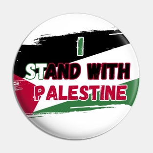 I stand with Palestine Pin