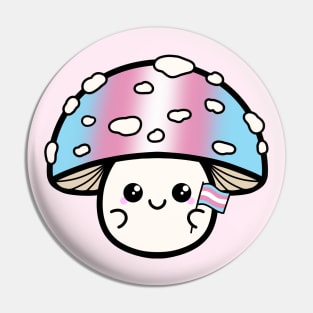 Trans Pride Mushroom Pin