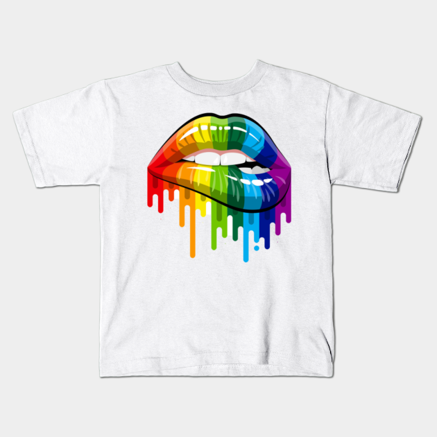 Rainbow lips - Lips - Kids T-Shirt 