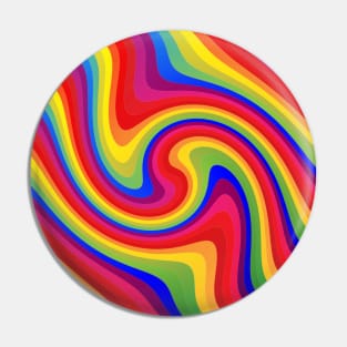 Melted Crayons Rainbow Pin