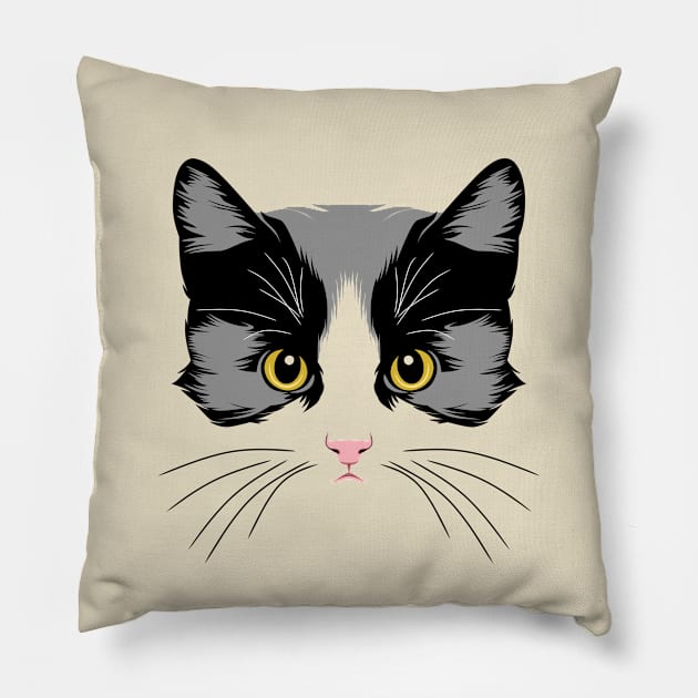 cute cat look Pillow by Rezall Revolution