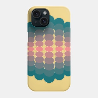 Geometric navy abstract minimal circles Phone Case