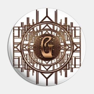 g lettering alphabet luxury gifts in antique golden jugendstil design Pin