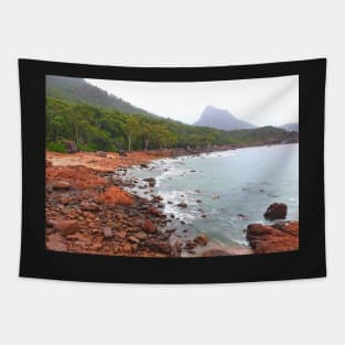 Stormy Rocky Shore Tapestry