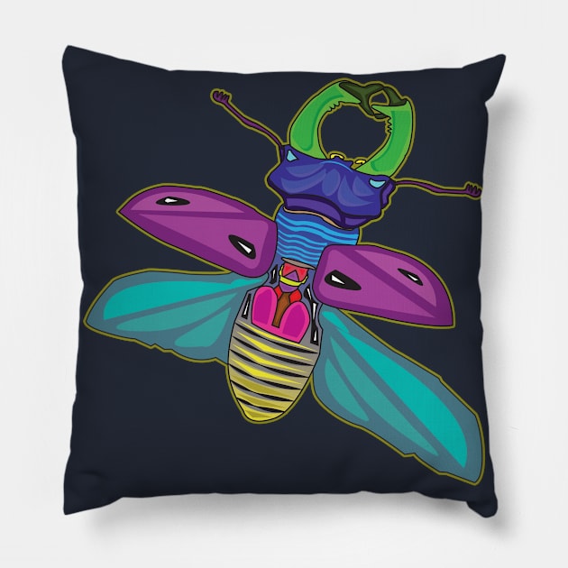 Beatle kumbang Pillow by Ferdow Afiz