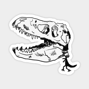 T-Rex Skull Doodle Magnet