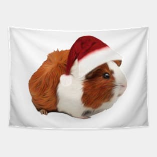 Guinea pig In Santa Hat Tapestry